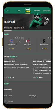 sports betting in bet365 mobile app